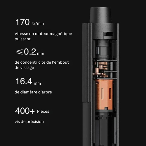 PrecisionDrive 2022 : Tournevis électrique de précision - Rechargeable